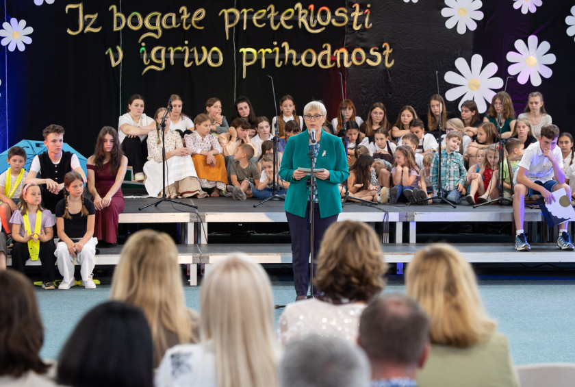 Govor predsednice republike v Lovrencu na Pohorju.
