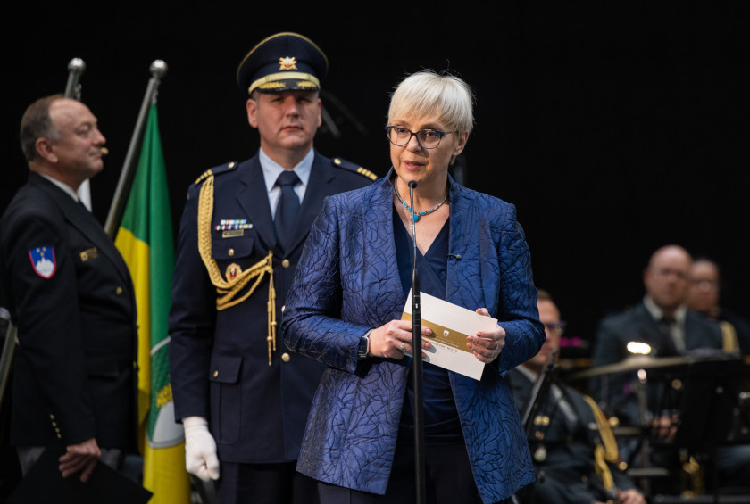 Govor predsednice republike Nataše Pirc Musar na proslavi ob 35. obletnice ubranitve mejnega prehoda Šentilj.