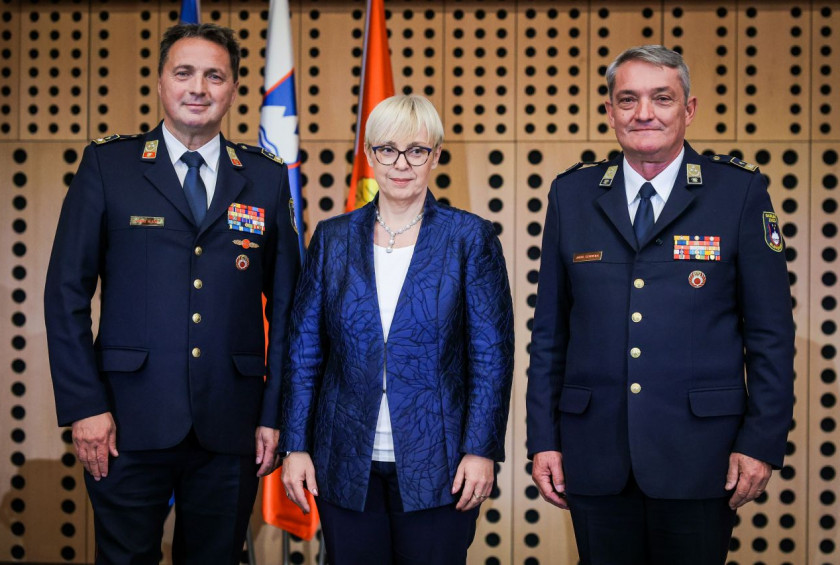Poveljnik Gasilske zveze Slovenije, predsednica republike in predsednik Gasilske zveze Slovenije