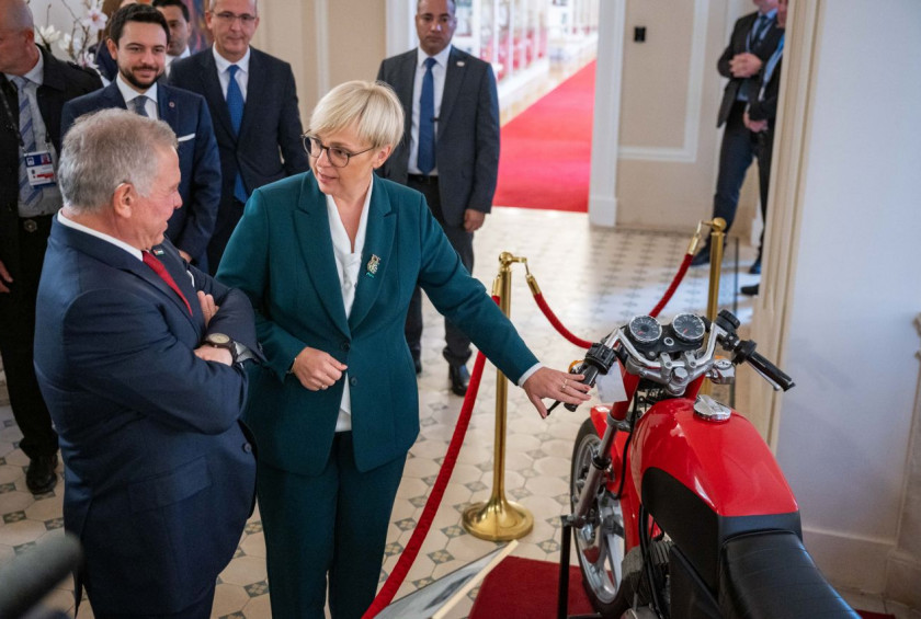 Predsednica je jordanskega kralja gostila v Predsedniški palači