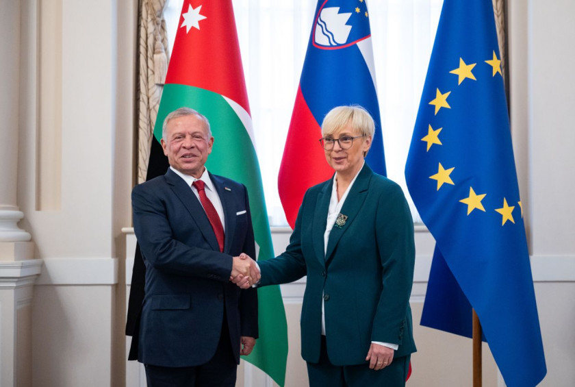 Predsednica republike Nataša Pirc Musar je sprejela jordanskega kralja Abdulaha II