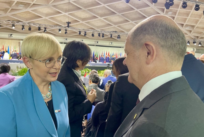 Slovenska predsednica in nemski kancler Olaf Scholz