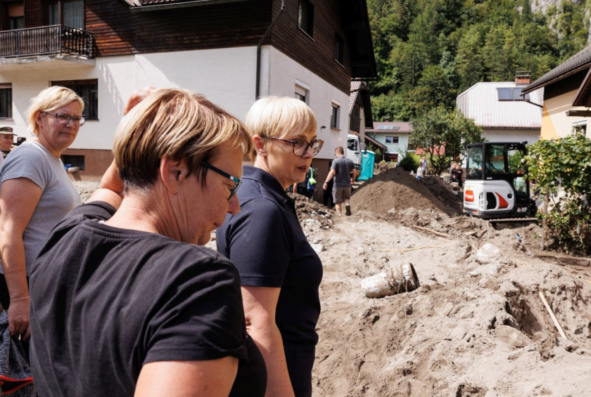 Z zupanjo Romano Lesjak v Crni na Koroskem