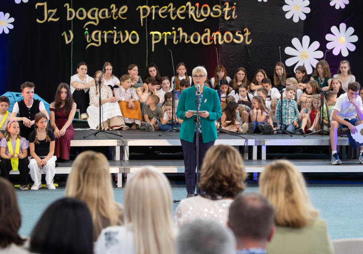 Govor predsednice republike Nataše Pirc Musar v Lovrencu na Pohorju.