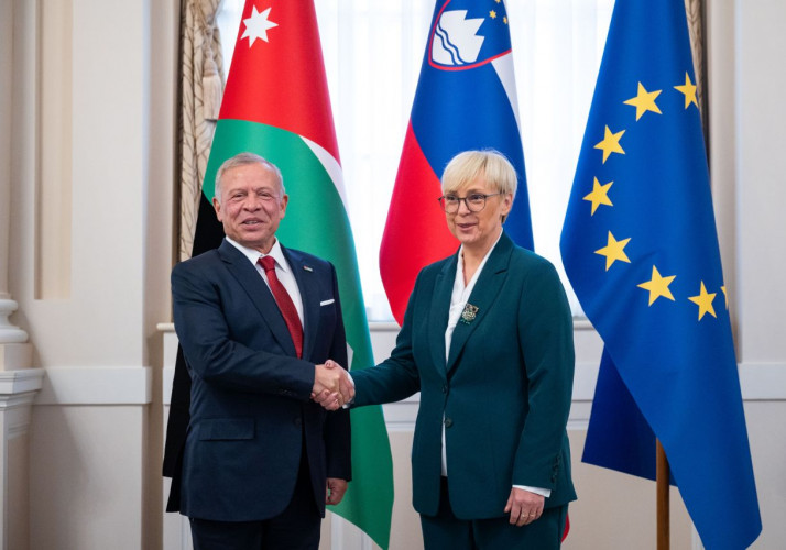 Predsednica republike Nataša Pirc Musar je sprejela jordanskega kralja Abdulaha II
