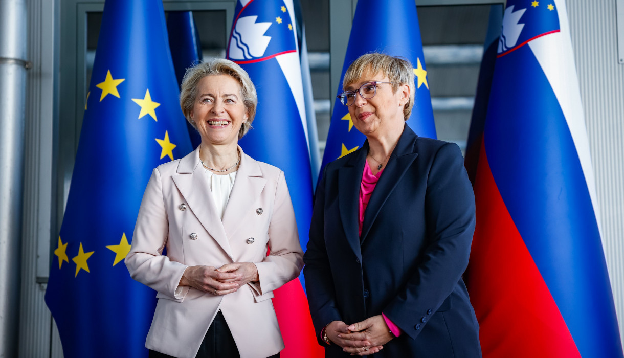 Predsednica Republike Slovenije Nataša Pirc Musar in predsednica Evropske komisije Ursula von der Leyen