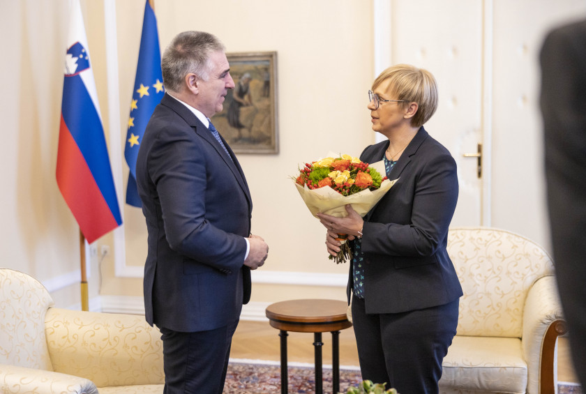Predsednica republike je sprejela predsednika državnega sveta Marka Lotriča