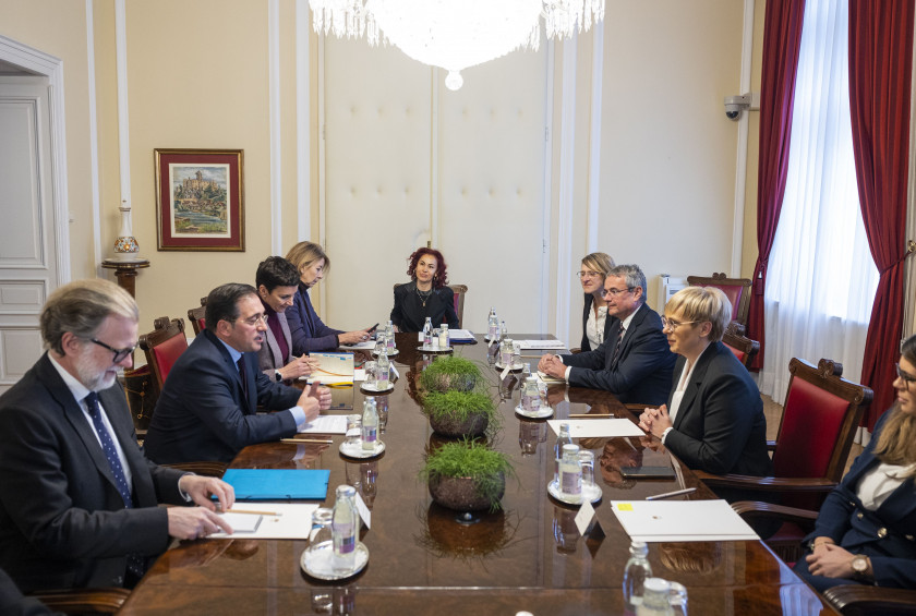 Predsednica Pirc Musar je sprejela španskega ministra za zunanje zadeve, EU in sodelovanje