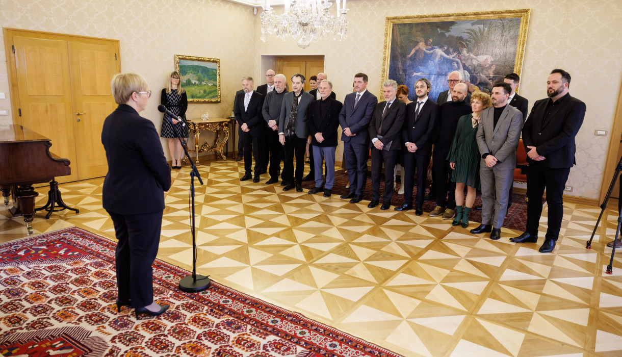 Predsednica republike je nagovorila letošnje Prešernove nagrajence.