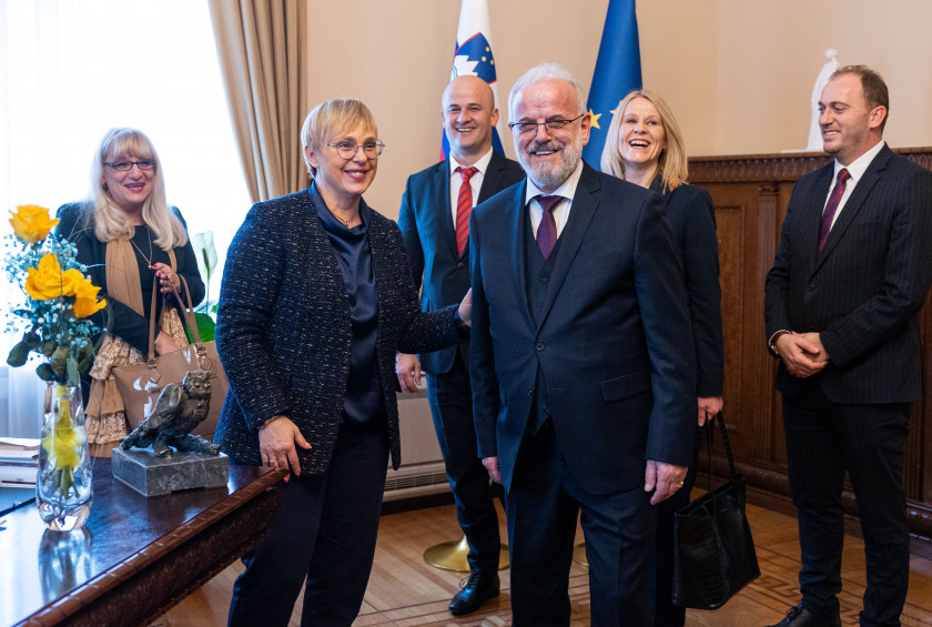Predsednica Republike Slovenije Nataša Pirc Musar je sprejela predsednika Sobranja Republike Severne Makedonija mag. Talata Xhaferija.