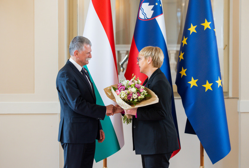 Predsednica republike je sprejela predsednika Državnega zbora Madžarske Kövérja