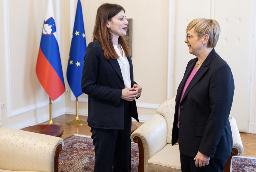 Predsednica republike in Irene Fellin