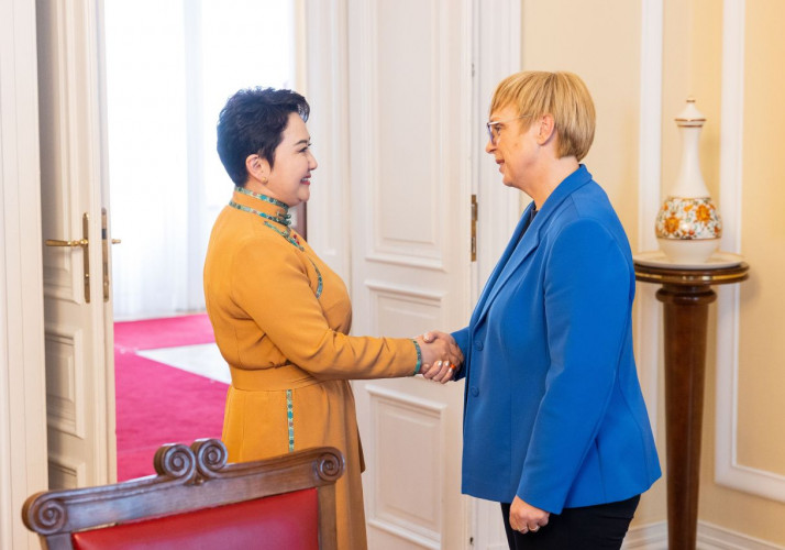 Predsednica republike sprejela ministrico za zunanje zadeve Mongolije