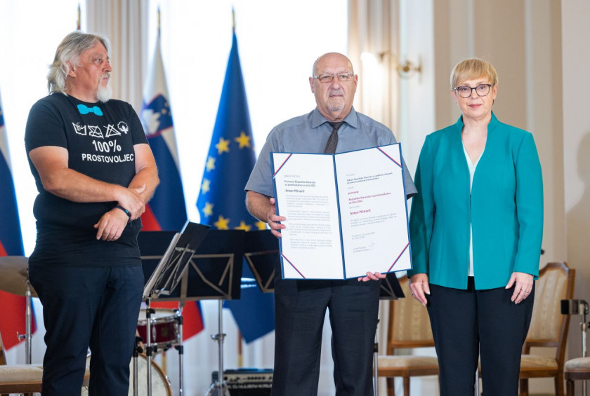 Anton Mlinarič je prejel priznanje za področje prostovoljstva za leto 2022.