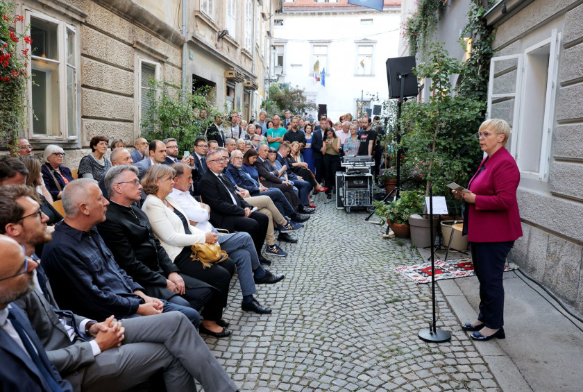 Slovesnost ob odprtju stalne razstave Holokavst v Ljubljani