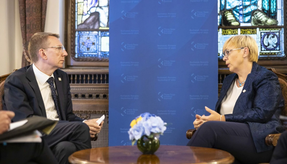 Predsednica republike s predsednikom Republike Latvije