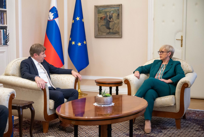 Sprejem predsednika in generalnega direktorja Obrtno-podjetniške zbornice Slovenije