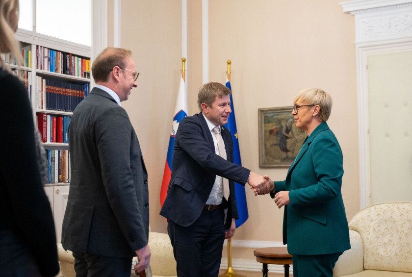 Sprejem predsednika in generalnega direktorja Obrtno-podjetniške zbornice Slovenije