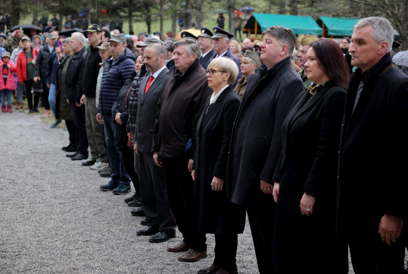 Spominska slovesnost ob 80. obletnici poboja borcev IV. bataljona Cankarjeve brigade v Javorovici.