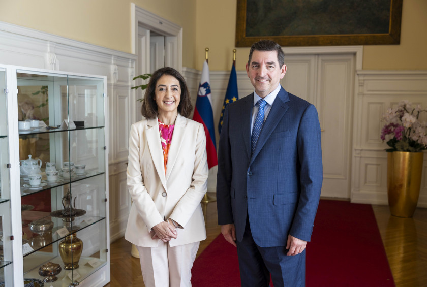 Dr. Ales Musar in jordanska princesa Rym Ali