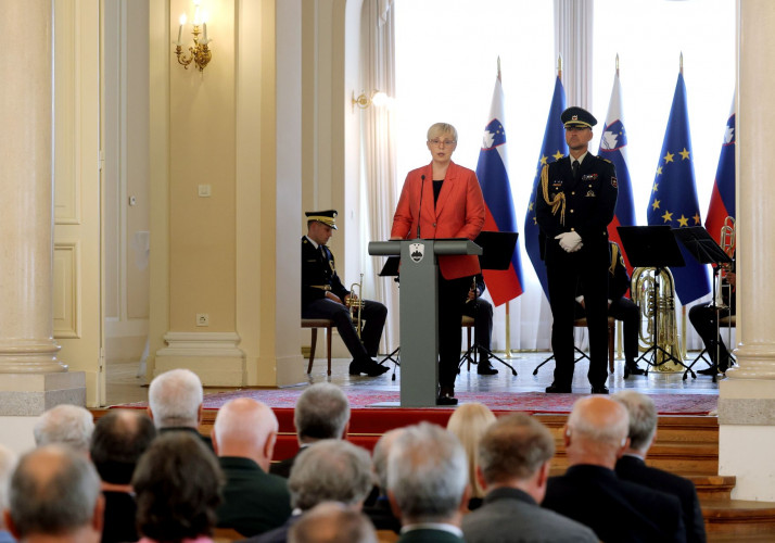 Sprejem za svojce padlih in ranjene v vojni za Slovenijo pred dnevom državnosti.