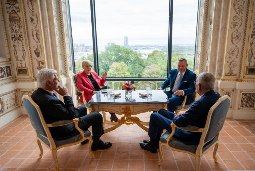 Pogovor predsednikov Slovaske Ceske Avstrije in Slovenije