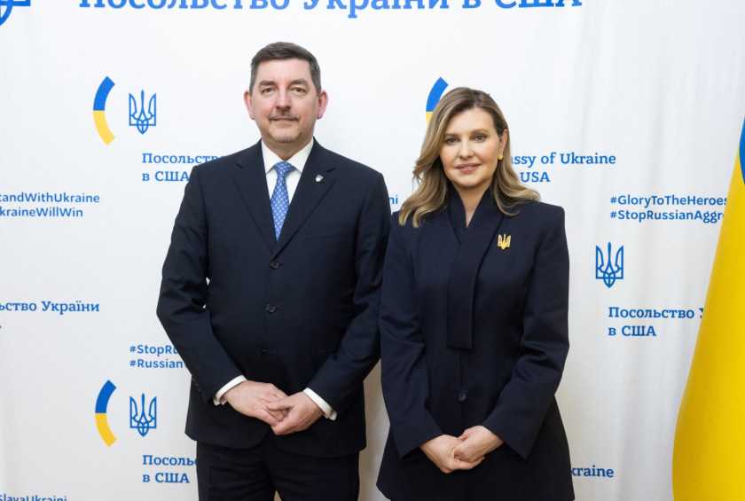 Dr. Musar in prva dama Ukrajine Olena Zelenska.