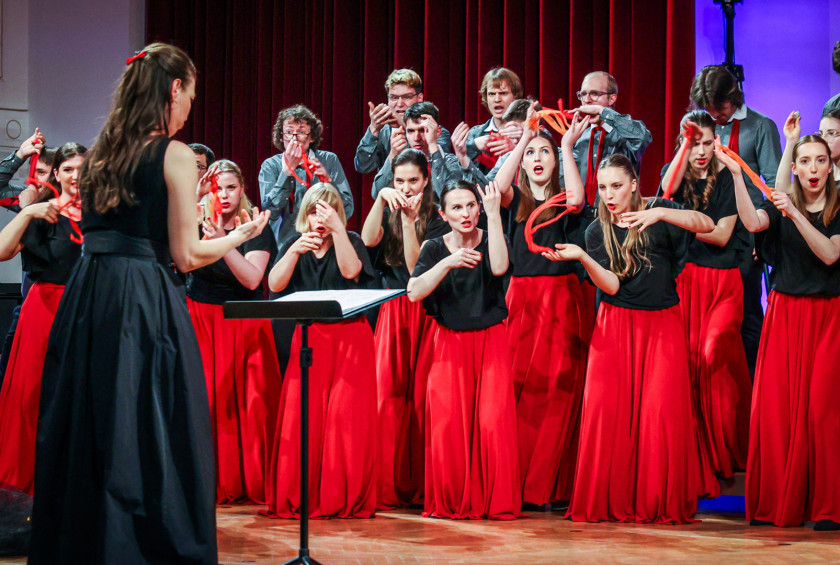 APZ Tone Tomšič med nastopom.