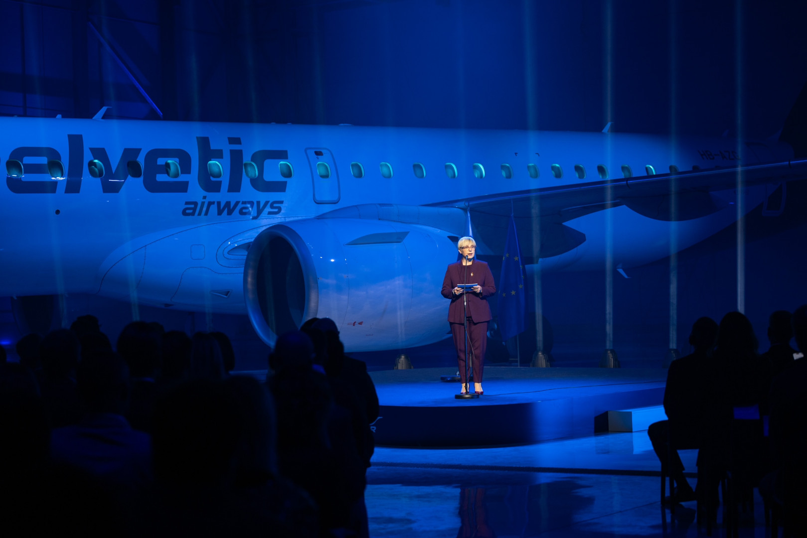 Predsednica republike med govorom.