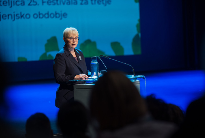 Govor predsednice republike festivalu F3ŽO v Cankarjevem domu.