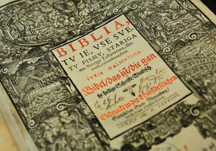Prvi slovenski prevod Biblije. Prevod  Jurija Dalmatina. 